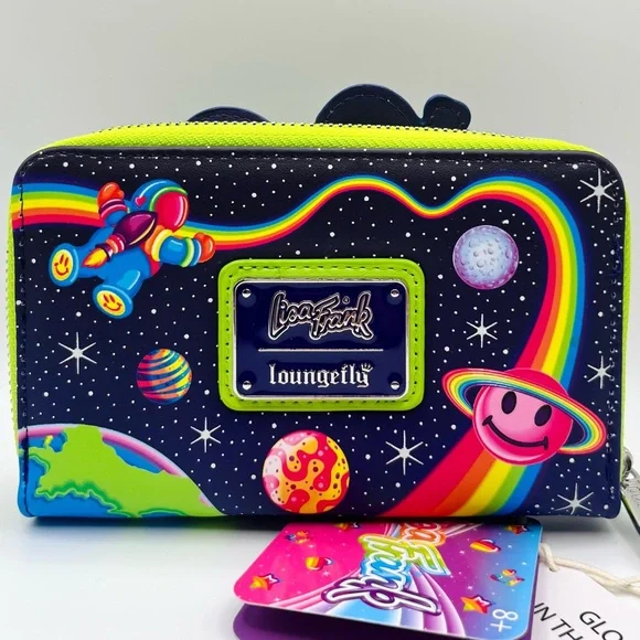 Loungefly Lisa Frank Cosmic Alien Ride Zip Around Wallet - Picture 6 of 8